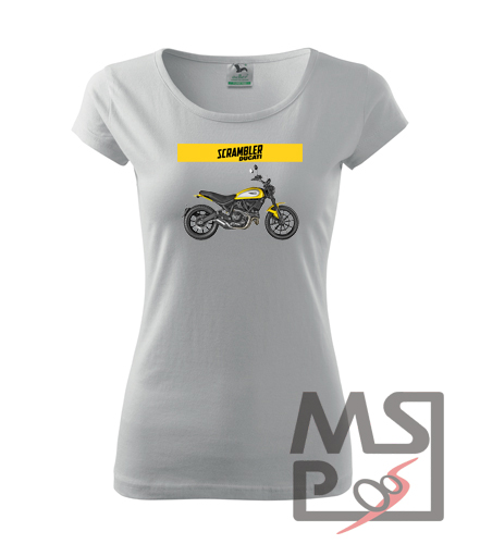 Dámske tričko s moto motívom 219 Ducati Scrambler