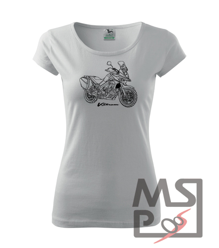 Dámske tričko s moto motívom 259 Suzuki V-Strom