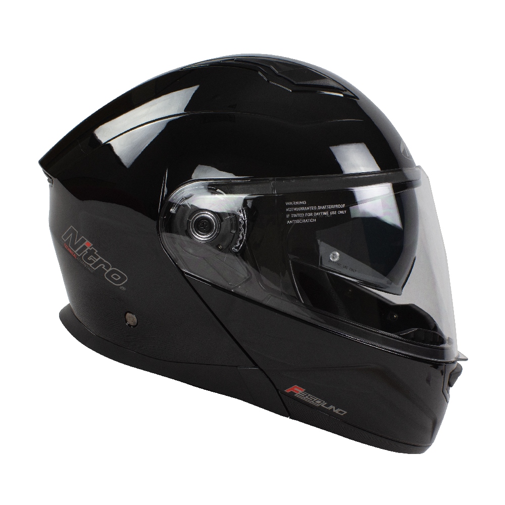 NITRO Vyklápacia moto prilba F350 UNO S čierna lesklá