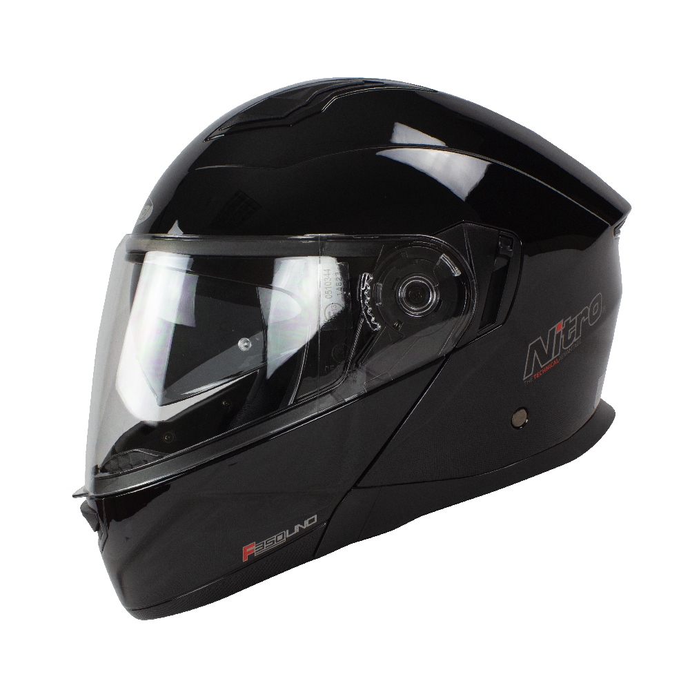 NITRO Vyklápacia moto prilba F350 UNO S čierna lesklá