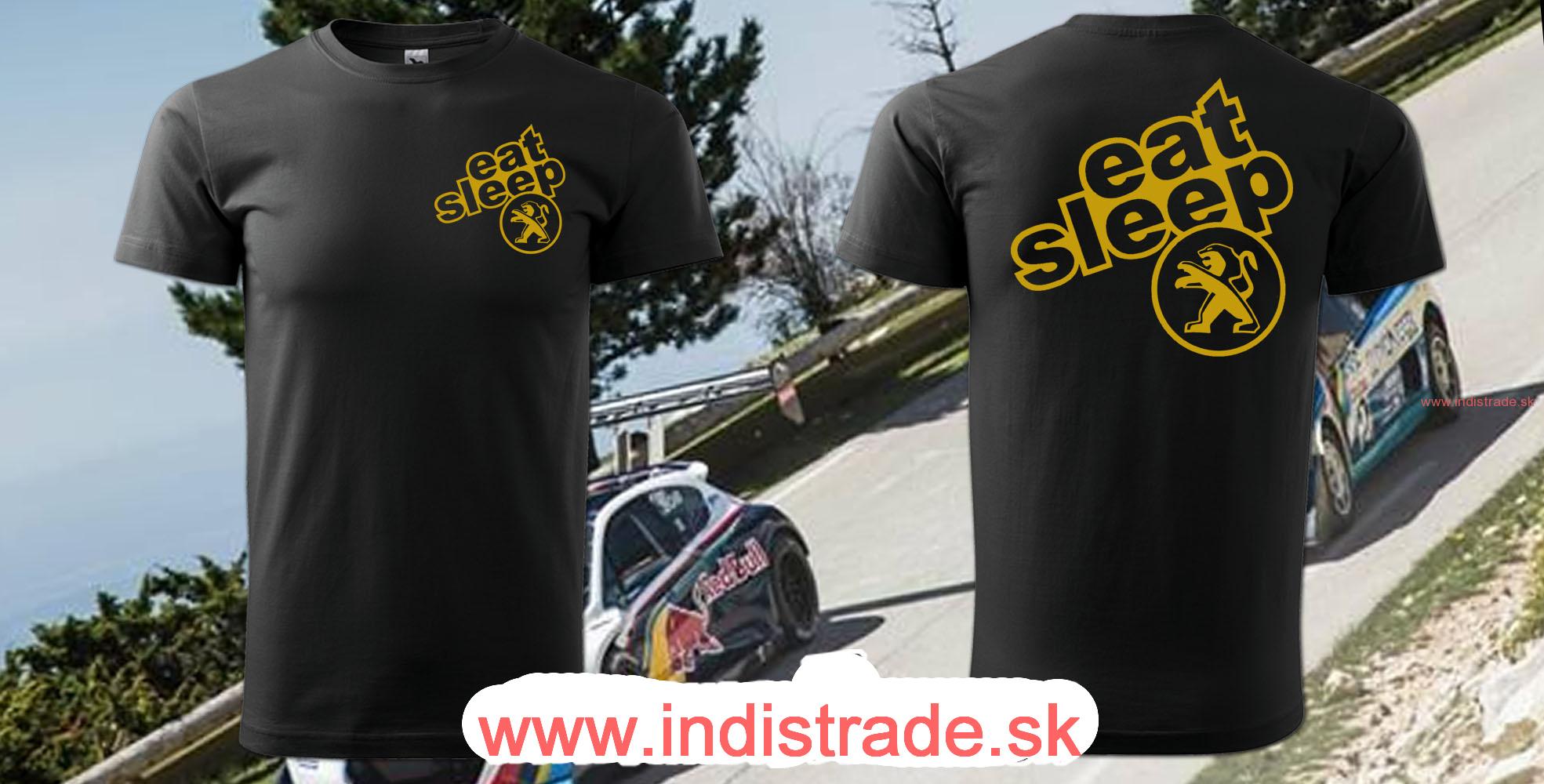Pánske tričko Eat Sleep Peugeot