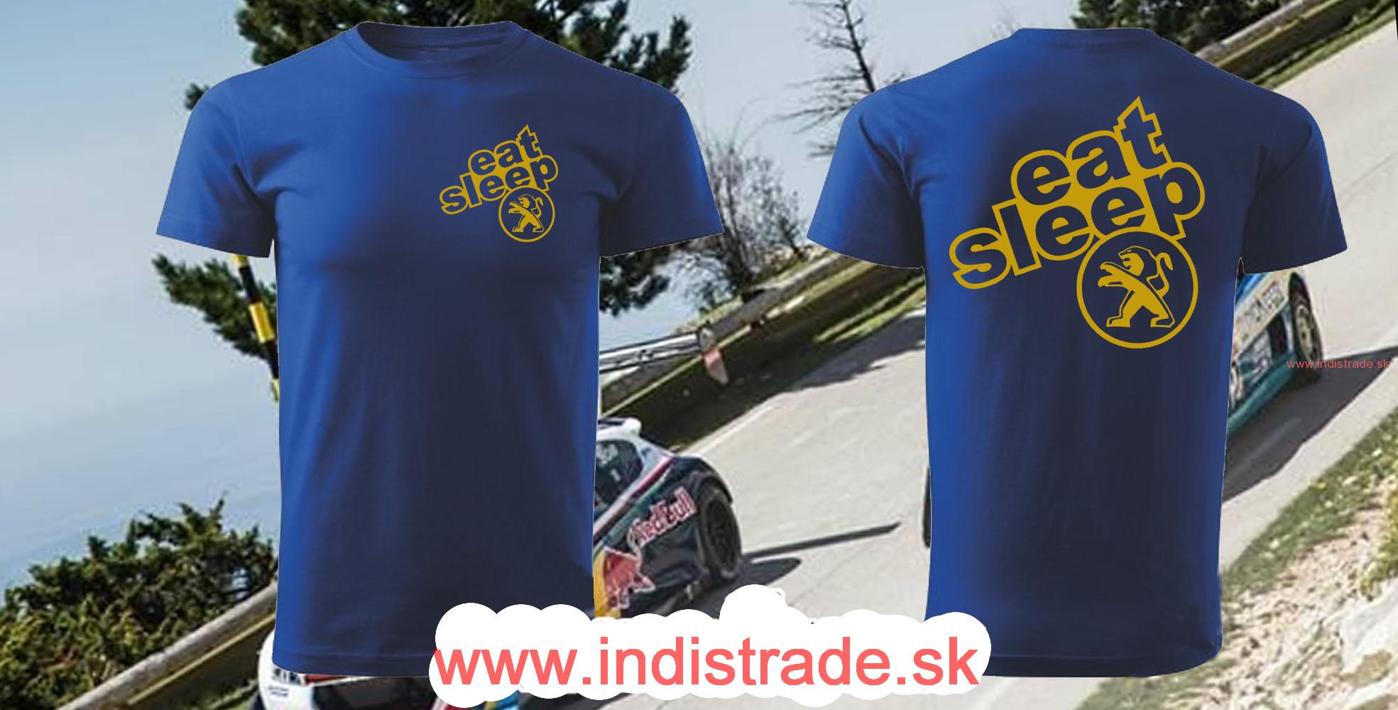 Pánske tričko Eat Sleep Peugeot